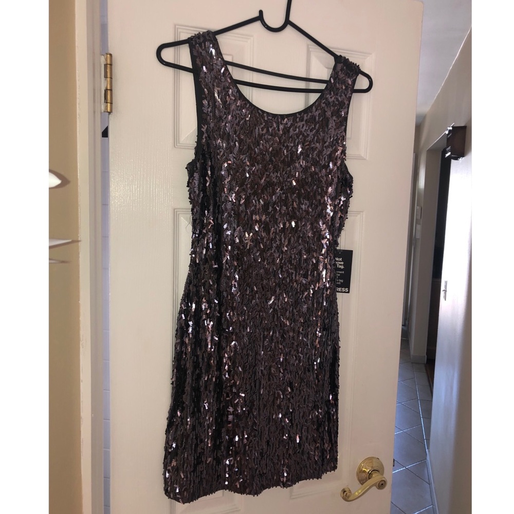 Grey, sparkly dress